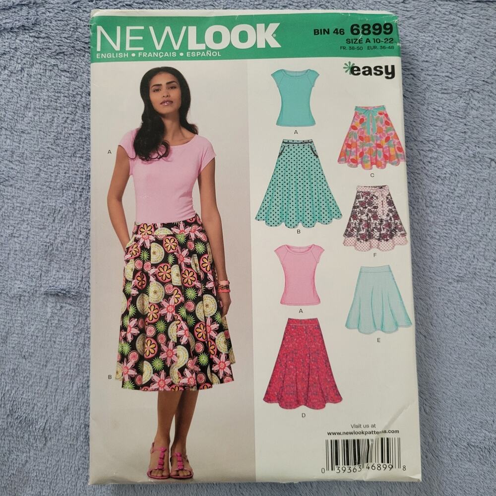 NEW LOOK 6899 ~ 10-22 ~ Tops and Skirts with Different Lengths